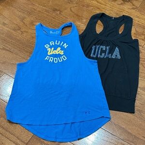 UCLA Under Armour Blue Tank and Adidas black tank Top bundle